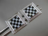 ESTATE WIDE .84CT DIAMOND & ONYX 14KT WHITE GOLD MOTHER OF PEARL CUFFLINKS 23845