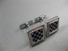 ESTATE WIDE .84CT DIAMOND & ONYX 14KT WHITE GOLD MOTHER OF PEARL CUFFLINKS 23845