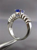 1.67CT ROUND & BAGUETTE DIAMOND & TANZANITE 18KT WHITE GOLD OVAL ENGAGEMENT RING
