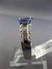 1.67CT ROUND & BAGUETTE DIAMOND & TANZANITE 18KT WHITE GOLD OVAL ENGAGEMENT RING