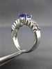 1.67CT ROUND & BAGUETTE DIAMOND & TANZANITE 18KT WHITE GOLD OVAL ENGAGEMENT RING
