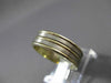 ESTATE WIDE 14KT WHITE & YELLOW GOLD MATTE DESIGN WEDDING BAND RING 6mm #23220