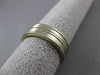 ESTATE WIDE 14KT WHITE & YELLOW GOLD MATTE DESIGN WEDDING BAND RING 6mm #23220