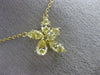 1.57CT WHITE & FANCY YELLOW DIAMOND 18KT 2 TONE GOLD FLOWER BY THE YARD NECKLACE