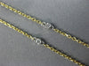 1.57CT WHITE & FANCY YELLOW DIAMOND 18KT 2 TONE GOLD FLOWER BY THE YARD NECKLACE