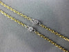 1.57CT WHITE & FANCY YELLOW DIAMOND 18KT 2 TONE GOLD FLOWER BY THE YARD NECKLACE