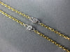 1.57CT WHITE & FANCY YELLOW DIAMOND 18KT 2 TONE GOLD FLOWER BY THE YARD NECKLACE