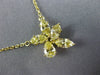 1.57CT WHITE & FANCY YELLOW DIAMOND 18KT 2 TONE GOLD FLOWER BY THE YARD NECKLACE