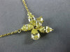 1.57CT WHITE & FANCY YELLOW DIAMOND 18KT 2 TONE GOLD FLOWER BY THE YARD NECKLACE