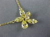1.57CT WHITE & FANCY YELLOW DIAMOND 18KT 2 TONE GOLD FLOWER BY THE YARD NECKLACE