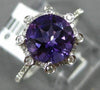 2.36CT DIAMOND & AMETHYST 14K WHITE GOLD 3D SEMI ETERNITY ETOILE ENGAGEMENT RING