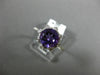 2.36CT DIAMOND & AMETHYST 14K WHITE GOLD 3D SEMI ETERNITY ETOILE ENGAGEMENT RING