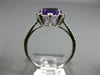 2.36CT DIAMOND & AMETHYST 14K WHITE GOLD 3D SEMI ETERNITY ETOILE ENGAGEMENT RING