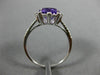 2.36CT DIAMOND & AMETHYST 14K WHITE GOLD 3D SEMI ETERNITY ETOILE ENGAGEMENT RING