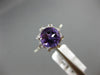 2.36CT DIAMOND & AMETHYST 14K WHITE GOLD 3D SEMI ETERNITY ETOILE ENGAGEMENT RING