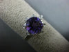 2.36CT DIAMOND & AMETHYST 14K WHITE GOLD 3D SEMI ETERNITY ETOILE ENGAGEMENT RING