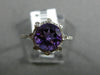 2.36CT DIAMOND & AMETHYST 14K WHITE GOLD 3D SEMI ETERNITY ETOILE ENGAGEMENT RING