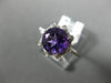 2.36CT DIAMOND & AMETHYST 14K WHITE GOLD 3D SEMI ETERNITY ETOILE ENGAGEMENT RING