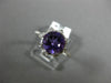 2.36CT DIAMOND & AMETHYST 14K WHITE GOLD 3D SEMI ETERNITY ETOILE ENGAGEMENT RING