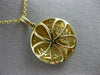 LARGE .52CT DIAMOND 18KT YELLOW GOLD 3D CIRCULAR PAVE MATTE GLOBE WAVE PENDANT