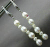 ESTATE LONG SOUTH SEA PEARL 14K WHITE GOLD 3D LEVER BACK HANGING EARRINGS #26311