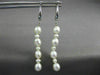 ESTATE LONG SOUTH SEA PEARL 14K WHITE GOLD 3D LEVER BACK HANGING EARRINGS #26311