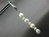 ESTATE LONG SOUTH SEA PEARL 14K WHITE GOLD 3D LEVER BACK HANGING EARRINGS #26311