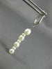 ESTATE LONG SOUTH SEA PEARL 14K WHITE GOLD 3D LEVER BACK HANGING EARRINGS #26311
