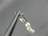 ESTATE LONG SOUTH SEA PEARL 14K WHITE GOLD 3D LEVER BACK HANGING EARRINGS #26311