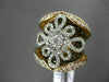 ESTATE LARGE 3.64CT FANCY YELLOW & WHITE DIAMOND 18KT WHITE & ROSE GOLD 3D RING