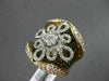 ESTATE LARGE 3.64CT FANCY YELLOW & WHITE DIAMOND 18KT WHITE & ROSE GOLD 3D RING