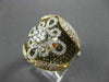 ESTATE LARGE 3.64CT FANCY YELLOW & WHITE DIAMOND 18KT WHITE & ROSE GOLD 3D RING