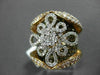 ESTATE LARGE 3.64CT FANCY YELLOW & WHITE DIAMOND 18KT WHITE & ROSE GOLD 3D RING