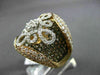 ESTATE LARGE 3.64CT FANCY YELLOW & WHITE DIAMOND 18KT WHITE & ROSE GOLD 3D RING