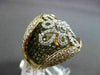 ESTATE LARGE 3.64CT FANCY YELLOW & WHITE DIAMOND 18KT WHITE & ROSE GOLD 3D RING