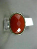 ESTATE LARGE 9.44CT DIAMOND & EXTRA FACET RED AGATE 14K ROSE GOLD HALO FUN RING