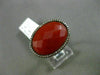 ESTATE LARGE 9.44CT DIAMOND & EXTRA FACET RED AGATE 14K ROSE GOLD HALO FUN RING