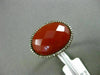 ESTATE LARGE 9.44CT DIAMOND & EXTRA FACET RED AGATE 14K ROSE GOLD HALO FUN RING