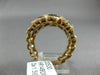 ESTATE LARGE 1.59CT DIAMOND & AAA ORANGE SAPPHIRE 18K 2 TONE GOLD 3D WAVE RING