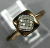 ESTATE .08CT DIAMOND 14KT ROSE & BLACK GOLD 3D CLASSIC SQUARE PAVE LOVE FUN RING