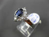 ESTATE 2.41CT DIAMOND & AAA SAPPHIRE 18KT WHITE GOLD 3D OVAL ENGAGEMENT RING