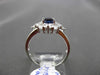 ESTATE 2.41CT DIAMOND & AAA SAPPHIRE 18KT WHITE GOLD 3D OVAL ENGAGEMENT RING