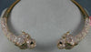 EXTRA LARGE 25.87CT PINK DIAMOND & EMERALD 18KT ROSE GOLD HAPPY TIGER NECKLACE