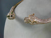 EXTRA LARGE 25.87CT PINK DIAMOND & EMERALD 18KT ROSE GOLD HAPPY TIGER NECKLACE