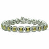 LARGE 10.45CT WHITE & CANARY DIAMOND 18KT TWO TONE GOLD CLASSIC TENNIS BRACELET