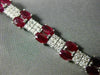 ESTATE WIDE & LONG 20.47CT DIAMOND & AAA RUBY 18KT WHITE GOLD 3D TENNIS BRACELET