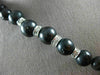 LARGE 197.34CT WHITE & RAW BLACK DIAMOND 18KT WHITE GOLD 3D GRADUATING NECKLACE