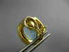 EXTRA LARGE 15.60CT DIAMOND & AAA BLUE TOPAZ 14K YELLOW GOLD 3D CLIP ON EARRINGS