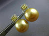 LARGE 1.5CT WHITE & YELLOW DIAMOND & AAA SOUTH SEA PEARL 18K WHITE GOLD EARRINGS