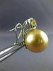 LARGE 1.5CT WHITE & YELLOW DIAMOND & AAA SOUTH SEA PEARL 18K WHITE GOLD EARRINGS